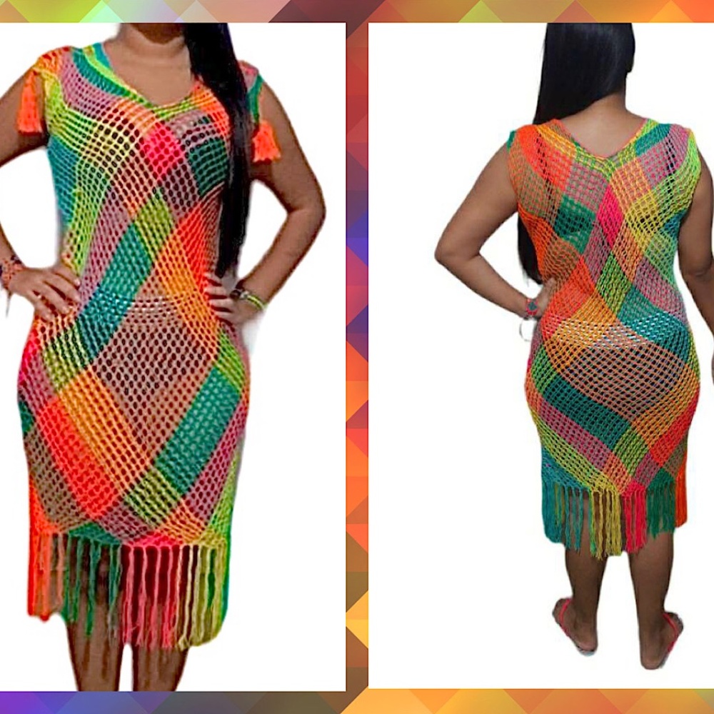 Women's Swimsuit Beach Cover Up Dress Bikini Beachwear Bathing Suit Handmade